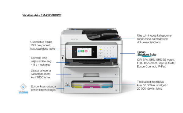 Epson WorkForce Pro EM-C800RDWF multifunktsionaalne A3 värvi-tindiprinter