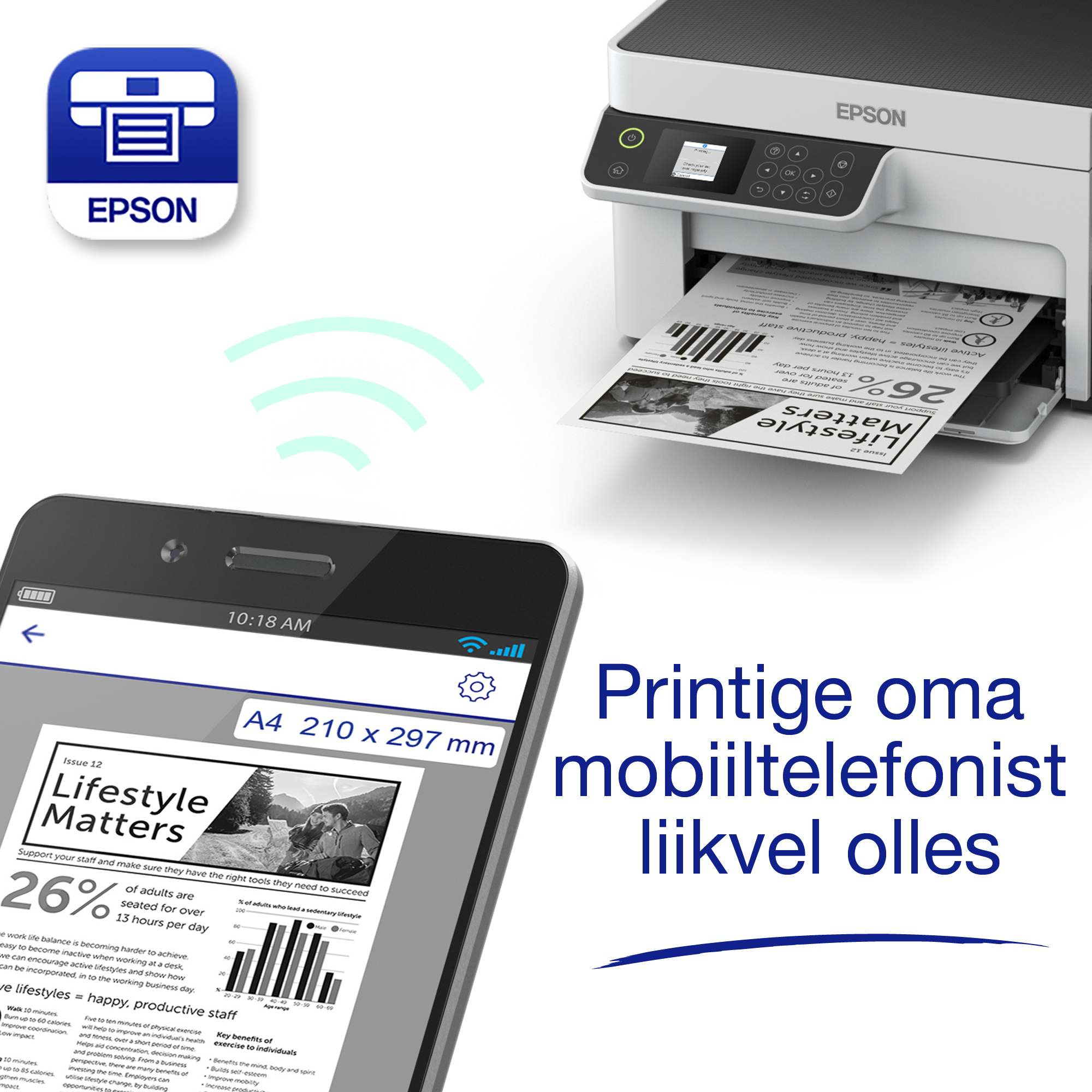 EPSON EcoTank M2120 multifunktsionaalne A4 must-tindiprinter