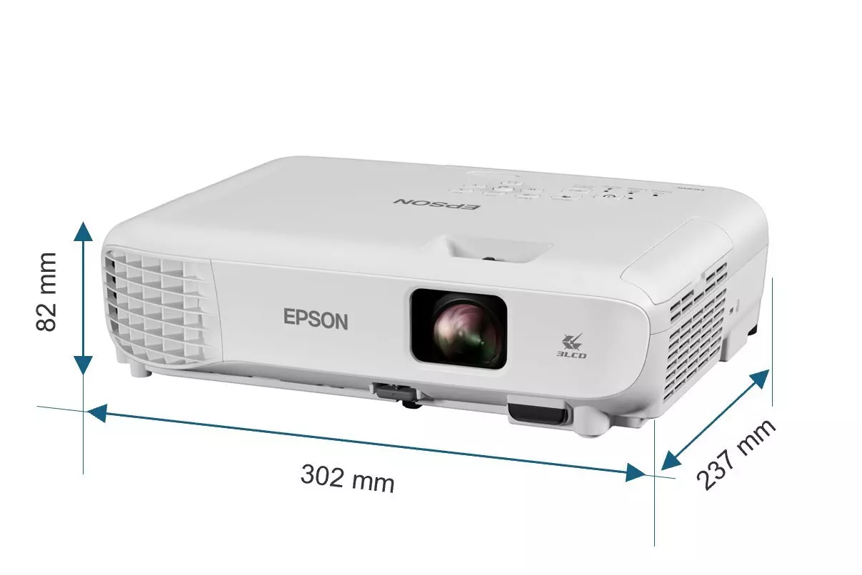Epson EB-W53 3LCD projektor - WXGA 1280x800, 4000 ANSI lumens